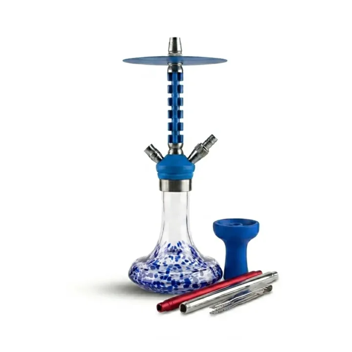 Al Ayra Russian Style Hookah with Decorative Glass Base & Accessory Set