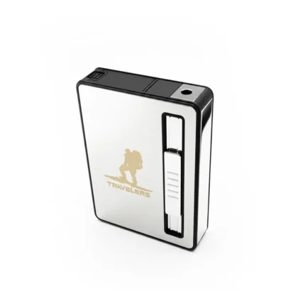 Travelers Cigarette Case with Built-In Lighter