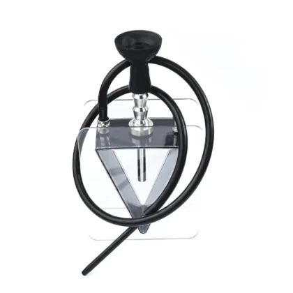 V-Shape Hookah with Transparent Base and Single Hose